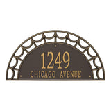 Whitehall Federal Signature Extra Grande Wall 2-Line Personalized Address Plaque - Bronze/Gold