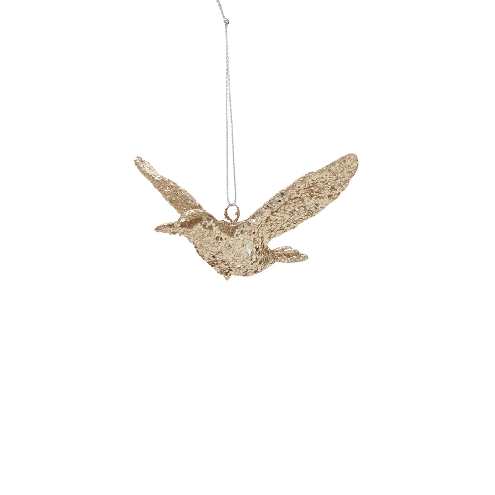Glittered Bird Glass Ornament By Accent Decor