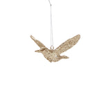 Glittered Bird Glass Ornament By Accent Decor
