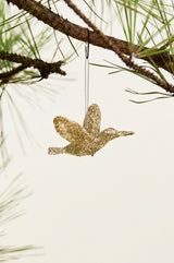 Glittered Bird Glass Ornament By Accent Decor