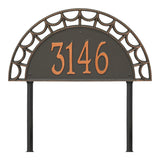 Whitehall Federal Signature Extra Grande Lawn 1-Line Personalized Address Plaque - Forged Copper