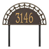 Whitehall Federal Signature Extra Grande Lawn 1-Line Personalized Address Plaque - Bronze/Gold