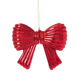 Metallic Bow Glass Ornament By Accent Decor