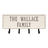 Whitehall Beaded Rectangle 2-Line Hook Personalized Plaque - Coastal Clay