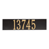 Whitehall Colonial Wall Mailbox Personalized Plaque - Black/Gold