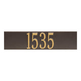 Whitehall Colonial Wall Mailbox Personalized Plaque - Bronze/Gold