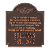 Whitehall Claddagh Poem Plaque - Antique Copper