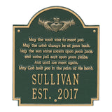 Whitehall Claddagh Poem Plaque - Green/Gold
