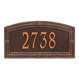 Whitehall Hamilton Standard Wall 1-Line Personalized Address Plaque - Antique Copper