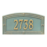 Whitehall Hamilton Standard Wall 1-Line Personalized Address Plaque - Bronze/Verdigris