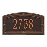 Whitehall Hamilton Standard Wall 1-Line Personalized Address Plaque - Oil-Rubbed Bronze