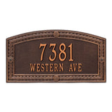 Whitehall Hamilton Standard Wall 2-Line Personalized Address Plaque - Antique Copper
