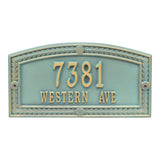 Whitehall Hamilton Standard Wall 2-Line Personalized Address Plaque - Bronze/Verdigris