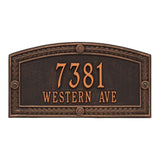 Whitehall Hamilton Standard Wall 2-Line Personalized Address Plaque - Oil-Rubbed Bronze
