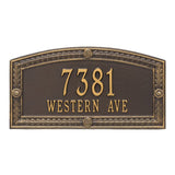 Whitehall Hamilton Standard Wall 2-Line Personalized Address Plaque - Bronze/Gold