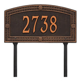 Whitehall Hamilton Standard Lawn 1-Line Personalized Address Plaque - Oil-Rubbed Bronze