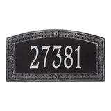 Whitehall Hamilton Estate Wall 1-Line Personalized Address Plaque - Black/Silver