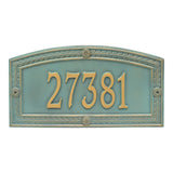 Whitehall Hamilton Estate Wall 1-Line Personalized Address Plaque - Bronze/Verdigris