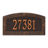 Whitehall Hamilton Estate Wall 1-Line Personalized Address Plaque - Oil-Rubbed Bronze