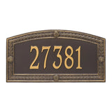 Whitehall Hamilton Estate Wall 1-Line Personalized Address Plaque - Bronze/Gold