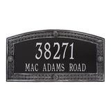 Whitehall Hamilton Estate Wall 2-Line Personalized Address Plaque - Black/Silver
