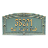 Whitehall Hamilton Estate Wall 2-Line Personalized Address Plaque - Bronze/Verdigris
