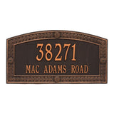 Whitehall Hamilton Estate Wall 2-Line Personalized Address Plaque - Oil-Rubbed Bronze
