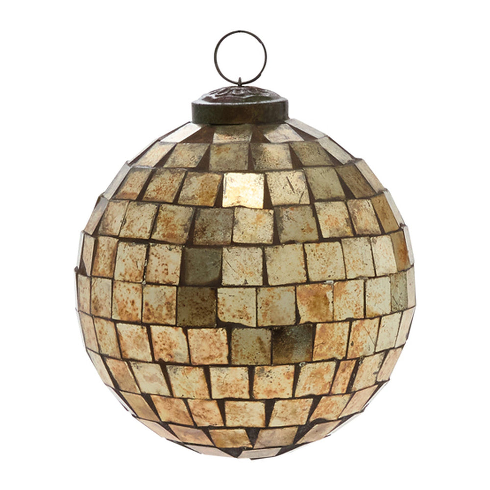 Antiqued Disco Ball Glass Ornaments By Accent Decor