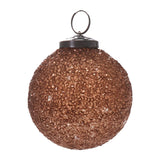 Copper Glitter Glass Ornaments By Accent Decor