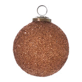 Copper Glitter Glass Ornaments By Accent Decor