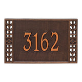 Whitehall Boston Standard Wall 1-Line Personalized Address Plaque - Antique Copper