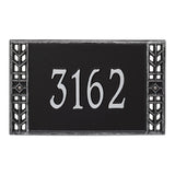 Whitehall Boston Standard Wall 1-Line Personalized Address Plaque - Black/Silver