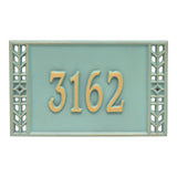 Whitehall Boston Standard Wall 1-Line Personalized Address Plaque - Bronze/Verdigris