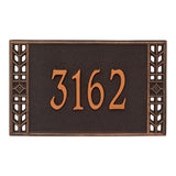 Whitehall Boston Standard Wall 1-Line Personalized Address Plaque - Oil-Rubbed Bronze