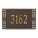 Whitehall Boston Standard Wall 1-Line Personalized Address Plaque - Bronze/Gold