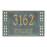 Whitehall Boston Standard Wall 2-Line Personalized Address Plaque - Bronze/Verdigris