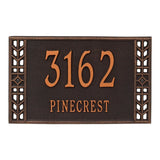Whitehall Boston Standard Wall 2-Line Personalized Address Plaque - Oil-Rubbed Bronze
