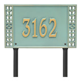 Whitehall Boston Standard Lawn 1-Line Personalized Address Plaque - Bronze/Verdigris