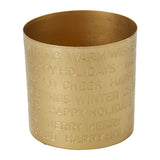 Cheerful Tidings Metal Pot (Set of 4) By Accent Decor
