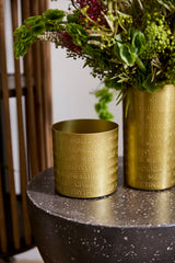 Cheerful Tidings Metal Pot By Accent Decor