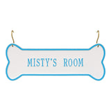 Whitehall Hanging Bone 1-Line Crate Personalized Plaque - White/Aruba Blue