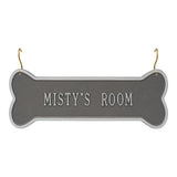Whitehall Hanging Bone 1-Line Crate Personalized Plaque - Pewter/Silver