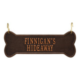 Whitehall Hanging Bone 2-Line Crate Personalized Plaque - Antique Copper