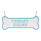 Whitehall Hanging Bone 2-Line Crate Personalized Plaque - White/Aruba Blue