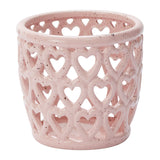 Cherished Hearts Orchid Speckled Glossy Pots By Accent Decor
