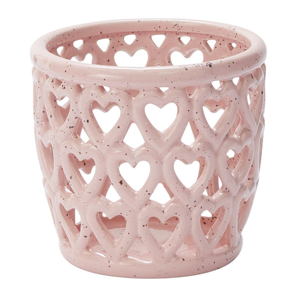 Accent Decor Cherished Hearts Orchid Speckled Glossy Pots By Accent Decor