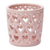 Cherished Hearts Orchid Speckled Glossy Pots By Accent Decor