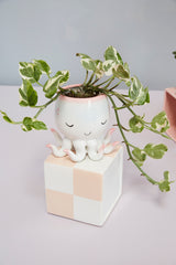 Open Arms Octopus Hand-Painted Ceramic Pot By Accent Decor
