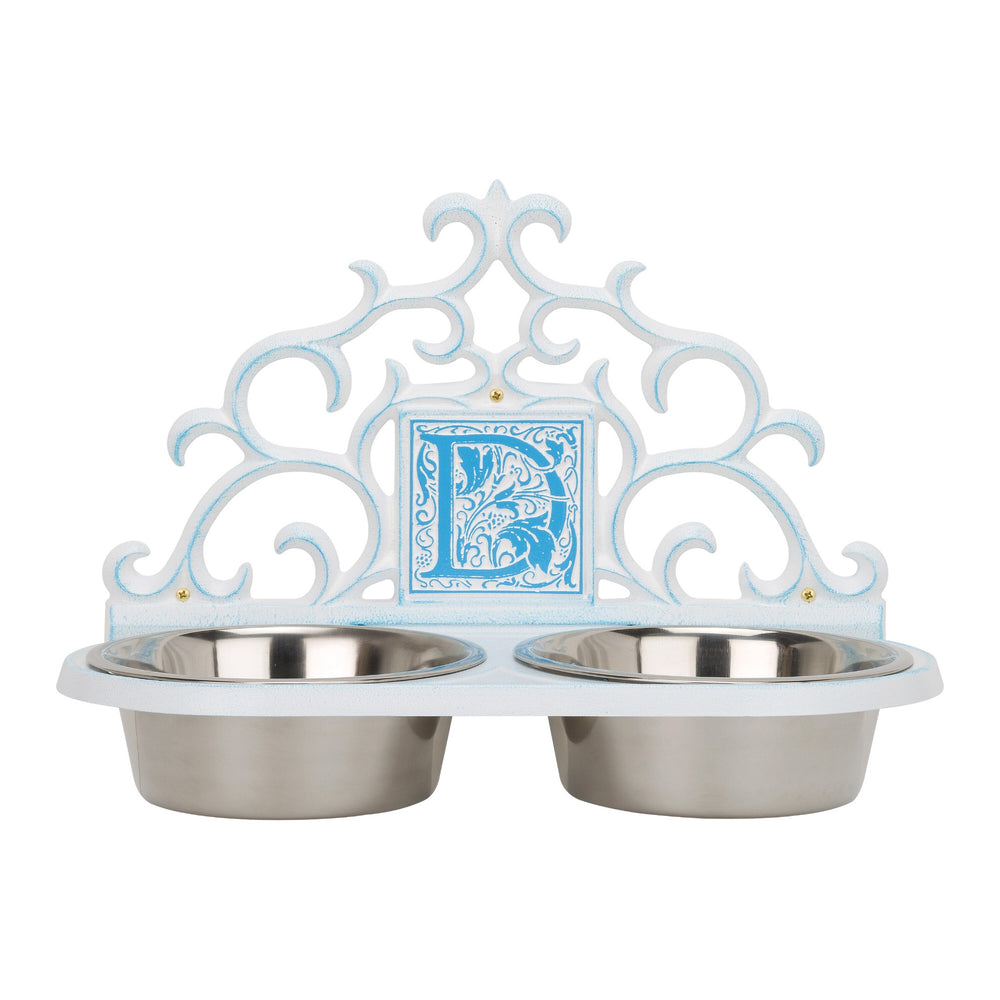 Whitehall Monogram Wall Mounted Personalized Pet Bowl Feeder