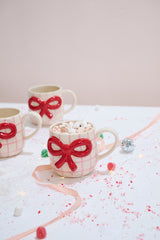 Red Bow Ceramic Decorative Mug By Accent Decor